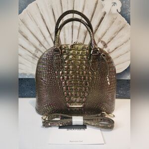 Brahmin Georgina Satchel in Pesto